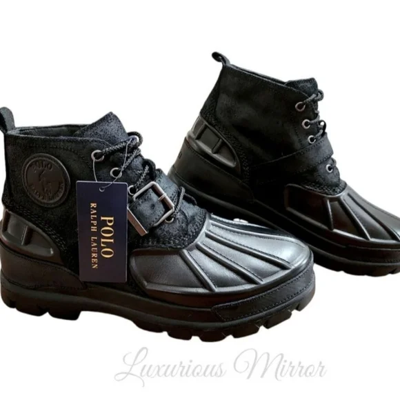 Polo by Ralph Lauren Men's Black Boots - Picture 1 of 8